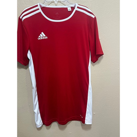 Adidas AEROREADY‎ Soccer Jersey Mens Small Red White Training Activewear - Picture 1 of 6
